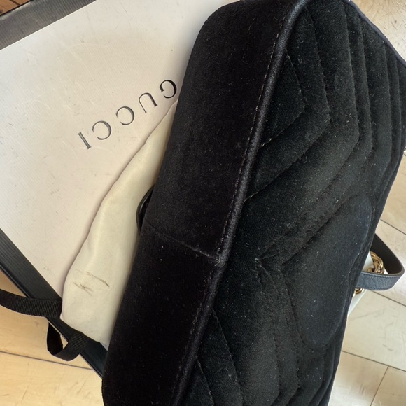 Velvet Matelasse Mini GG Marmont Shoulder Bag - Picture 7 of 7